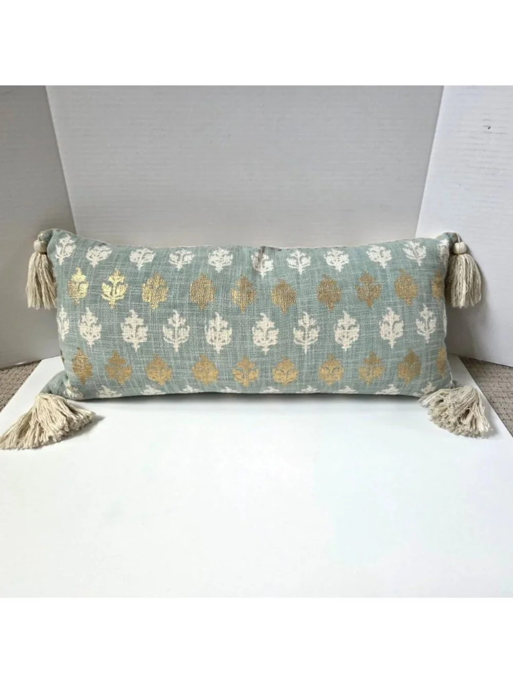 Anthropologie Pillow Blue Metallic 12